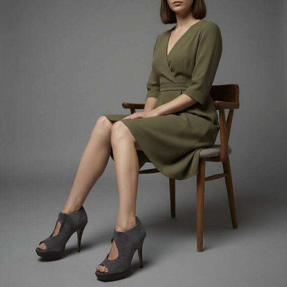 Elegant Gray High-Heel Sandals - Picture 1 of 14